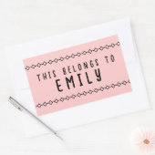 名前入りオリジナルシール このシールは〇〇のもの 長方形シール (封筒)