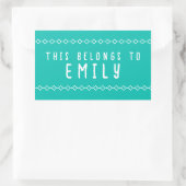 名前入りオリジナルシール このシールは〇〇のもの 長方形シール (バッグ)