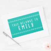 名前入りオリジナルシール このシールは〇〇のもの 長方形シール (封筒)