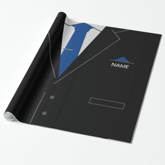 名前入りオリジナルビジネス包装紙 ラッピングペーパー (アンロールド)
