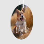 名前入りオリジナルペット写真 オーナメント (正面)