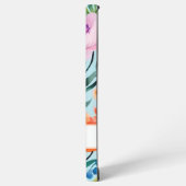 名前入りカラフルな夏の花のデザイン SAMSUNG GALAXYケース (左側面)
