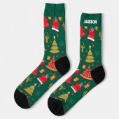 名前入りカラフルクリスマスソックス ソックス (左)