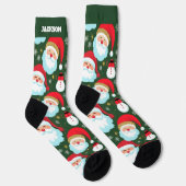 名前入りカラフルサンタクロースクリスマスソックス ソックス (右)