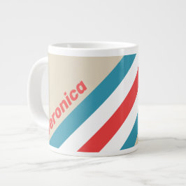 名前入りクラウドチェイザーストライプ ジャンボコーヒーマグカップ