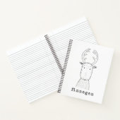 名前入りクリスマスツリーのトナカイ　遊び心あふれるアート ノートブック (内部)