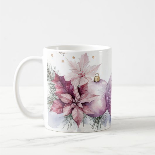 名前入りクリスマスマグカップ コーヒーマグカップ (左)