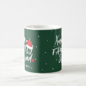 名前入りクリスマス家族スクワッドスクリプト コーヒーマグカップ (中央)