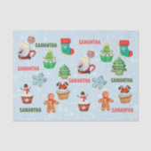 名前入りクリスマス コーンパペット 薄葉紙 (正面)