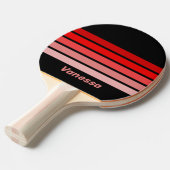 名前入りクリムゾンフェードストライプ 卓球ラケット (正面アングル)