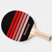 名前入りクリムゾンフェードストライプ 卓球ラケット (横)