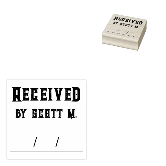 名前入りゴム印 受領済み ラバースタンプ (押印)