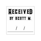 名前入りゴム印 受領済み ラバースタンプ (インプリント)