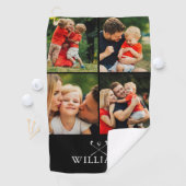 名前入りゴルフクラブ4枚の写真コラージュ ゴルフタオル (インサイチュ)