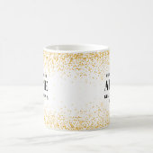 名前入りゴールドラメのオバさんへのギフト コーヒーマグカップ (中央)