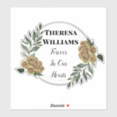 名前入りゴールドリース追悼カーシール シール (シート)