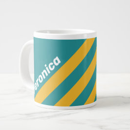 名前入りシーシェルサンライズストライプ ジャンボコーヒーマグカップ