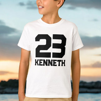 名前入りスポーツユニフォームナンバー Tシャツ