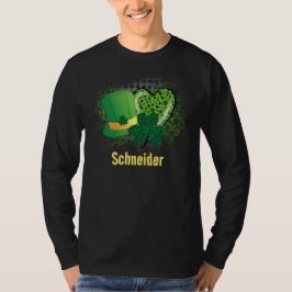 名前入りセントパトリックデー シャムロック クローバー Tシャツ