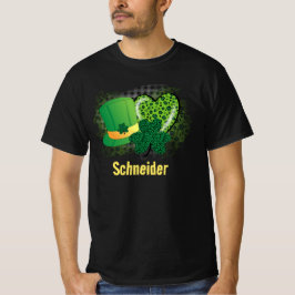 名前入りセントパトリックデー シャムロック クローバー Tシャツ