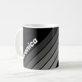 名前入りダークグラデーション虹 コーヒーマグカップ