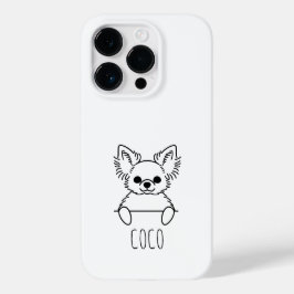 名前入りチワワの顔出しカスタムフォンケース Case-Mate iPhone 14 PROケース