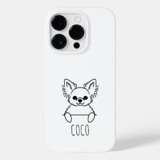 名前入りチワワの顔出しカスタムフォンケース Case-Mate iPhone 14 PROケース