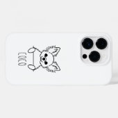 名前入りチワワの顔出しカスタムフォンケース Case-Mate iPhoneケース (裏面 (横))