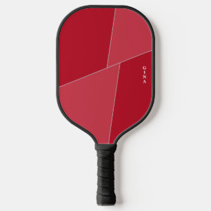 名前入りツートン赤ピックルボールパドル ピックルボールラケット