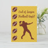 名前入りテキストイベントスポーツ フットボールパーティー 招待状 (スタンド正面)