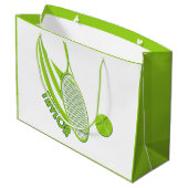 名前入りテニスグッズ ラージペーパーバッグ (裏面アングル)