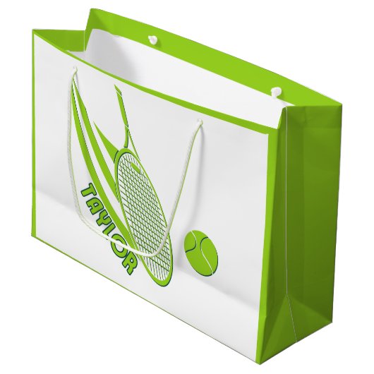 名前入りテニスグッズ ラージペーパーバッグ (正面アングル)