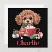 名前入りトイプードル 犬好き クリスマス (正面/裏面)