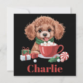 名前入りトイプードル 犬好き クリスマス (正面)