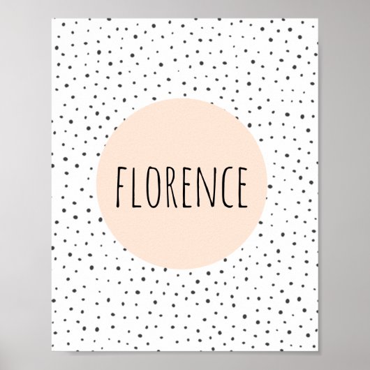 名前入りネームプリント - 乳児室 - 子供部屋の壁飾り ポスター (正面)