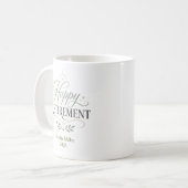 名前入りハッピーリタイアメント コーヒーマグカップ (正面左)