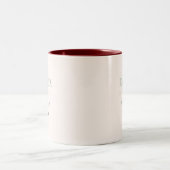 名前入りバースデー コーヒーマグ タイポグラフィ ツートーンマグカップ (中央)