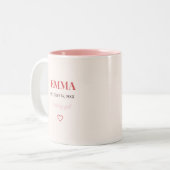 名前入りバースデー コーヒーマグ タイポグラフィ ツートーンマグカップ (正面左)