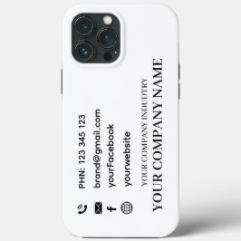 名前入りビジネスカード プロモ iPhoneケース iPhone 13 Pro Maxケース