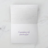 名前入りピンクの結婚ハート サンキューカード (内部)