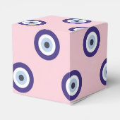 名前入りピンクの邪眼模様ギフト フェイバーボックス (裏面サイド)