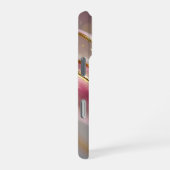 名前入りピンクゴールドガラスUIボタン iPhoneケース (右側面)