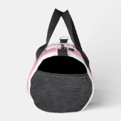 名前入りピンクストライプのピックルボールグッズバッグ ダッフルバッグ (右)