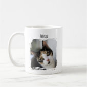 名前入りフォトキャットペットマグ コーヒーマグカップ (左)
