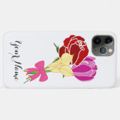 名前入りフラワー+ブーケのiPhoneケース Case-Mate iPhoneケース (裏面(横))