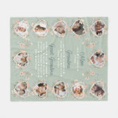 名前入りフローラル フリース Mom Grandma & Great Grandma (正面(横))
