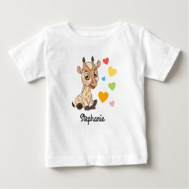 名前入りベビーTシャツ | キリン赤ちゃん ベビーTシャツ