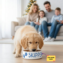 名前入りペットボウル セラミック製: 完璧なプレゼント！ ボウル