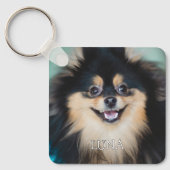 名前入りペット写真 犬好き キーホルダー (正面)