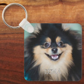 名前入りペット写真 犬好き キーホルダー (正面)
